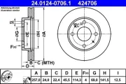 Bremsscheibe ATE 24.0124-0706.1