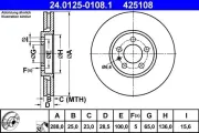 Bremsscheibe ATE 24.0125-0108.1