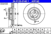 Bremsscheibe Vorderachse ATE 24.0125-0140.1
