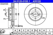 Bremsscheibe ATE 24.0125-0155.1