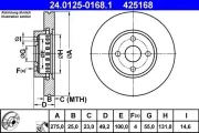 Bremsscheibe Vorderachse ATE 24.0125-0168.1