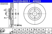 Bremsscheibe ATE 24.0125-0223.1