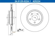 Bremsscheibe Vorderachse ATE 24.0125-0224.1