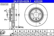 Bremsscheibe Hinterachse ATE 24.0125-0229.1