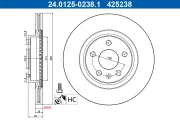 Bremsscheibe Vorderachse ATE 24.0125-0238.1