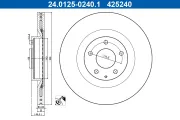 Bremsscheibe Vorderachse ATE 24.0125-0240.1