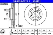 Bremsscheibe ATE 24.0126-0121.1