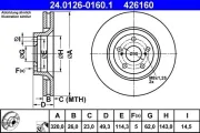Bremsscheibe Vorderachse ATE 24.0126-0160.1