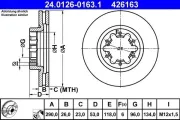 Bremsscheibe Vorderachse ATE 24.0126-0163.1