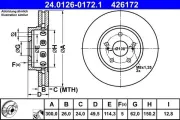 Bremsscheibe Vorderachse ATE 24.0126-0172.1