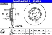 Bremsscheibe ATE 24.0126-0180.1