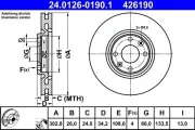 Bremsscheibe ATE 24.0126-0190.1