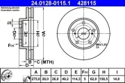 Bremsscheibe ATE 24.0128-0115.1