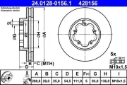 Bremsscheibe ATE 24.0128-0156.1