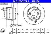 Bremsscheibe Vorderachse ATE 24.0128-0174.1