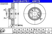 Bremsscheibe ATE 24.0128-0178.1