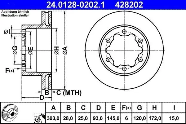 Bremsscheibe ATE 24.0128-0202.1