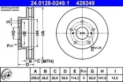 Bremsscheibe ATE 24.0128-0249.1