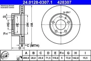 Bremsscheibe ATE 24.0128-0307.1