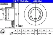 Bremsscheibe ATE 24.0128-0324.1