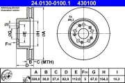 Bremsscheibe ATE 24.0130-0100.1