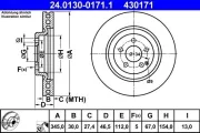 Bremsscheibe Vorderachse ATE 24.0130-0171.1