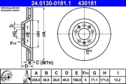 Bremsscheibe ATE 24.0130-0181.1