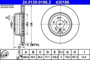 Bremsscheibe ATE 24.0130-0186.2