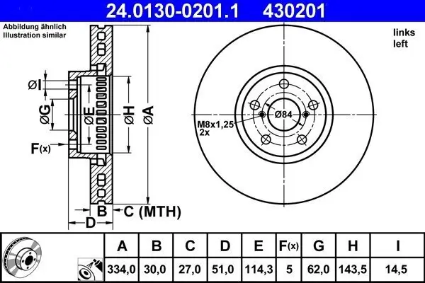 Bremsscheibe ATE 24.0130-0201.1