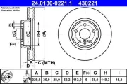 Bremsscheibe ATE 24.0130-0221.1