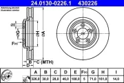 Bremsscheibe Vorderachse ATE 24.0130-0226.1