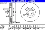 Bremsscheibe ATE 24.0130-0230.1