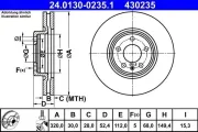Bremsscheibe Vorderachse ATE 24.0130-0235.1