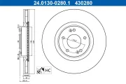 Bremsscheibe Vorderachse ATE 24.0130-0280.1