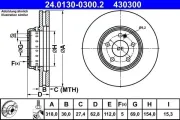 Bremsscheibe ATE 24.0130-0300.2