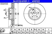 Bremsscheibe ATE 24.0132-0101.1