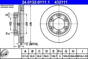 Bremsscheibe Vorderachse ATE 24.0132-0111.1