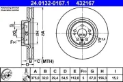 Bremsscheibe ATE 24.0132-0167.1