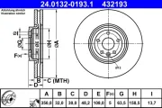 Bremsscheibe Vorderachse ATE 24.0132-0193.1