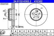 Bremsscheibe ATE 24.0132-0302.2