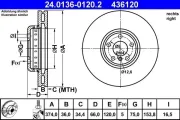 Bremsscheibe Vorderachse rechts ATE 24.0136-0120.2