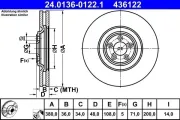Bremsscheibe ATE 24.0136-0122.1