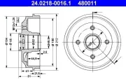 Bremstrommel ATE 24.0218-0016.1