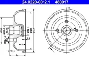 Bremstrommel ATE 24.0220-0012.1