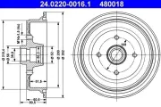 Bremstrommel ATE 24.0220-0016.1