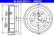 Bremstrommel ATE 24.0222-8013.1