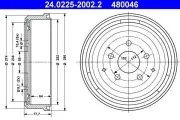 Bremstrommel ATE 24.0225-2002.2