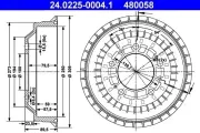 Bremstrommel ATE 24.0225-0004.1