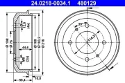 Bremstrommel ATE 24.0218-0034.1