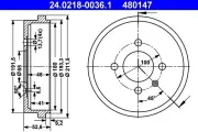 Bremstrommel ATE 24.0218-0036.1